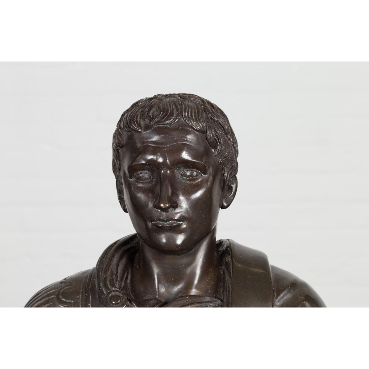 Bronze Bust of Roman Emperor Caesar Augustus-3. Asian & Chinese Furniture, Art, Antiques, Vintage Home Décor for sale at FEA Home