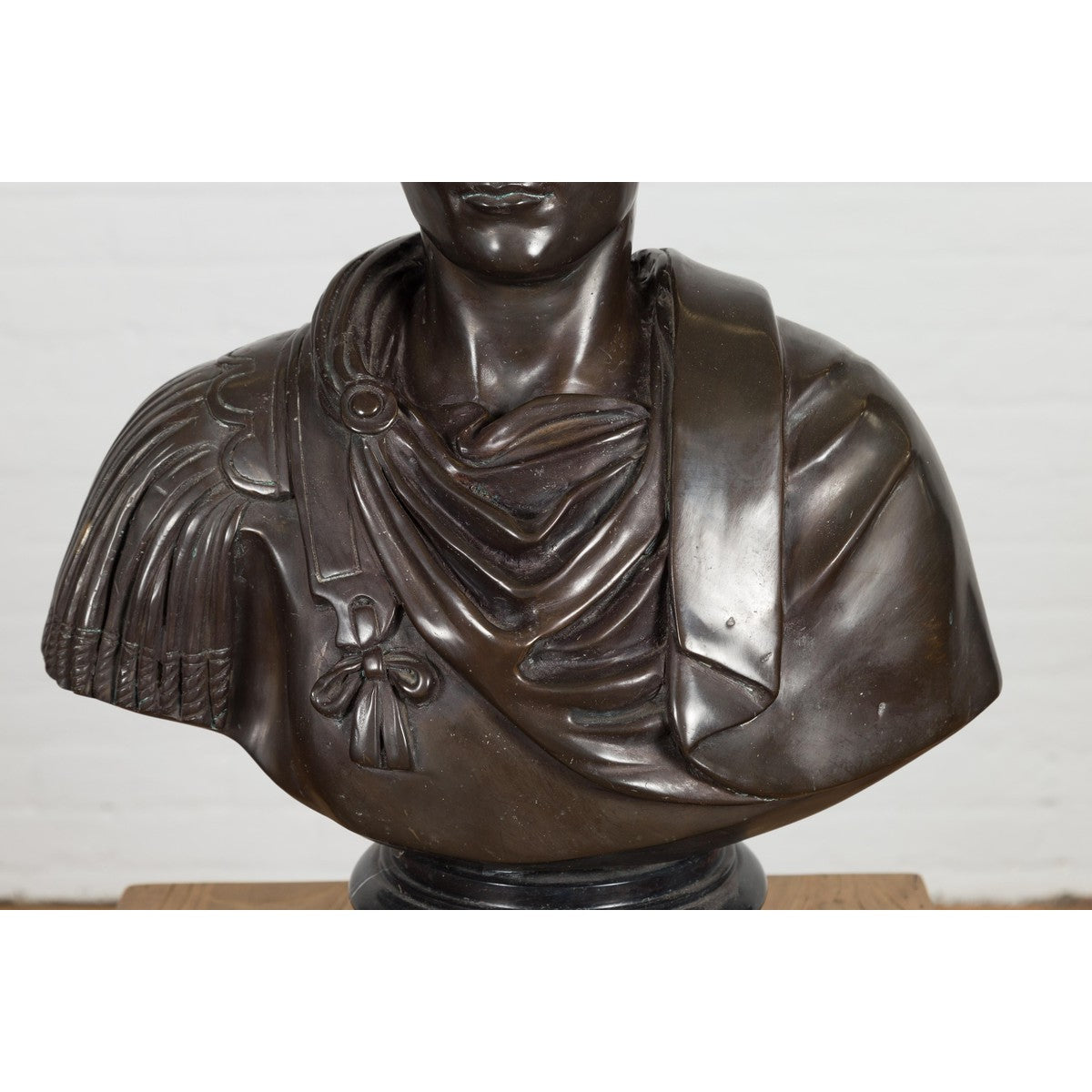 Bronze Bust of Roman Emperor Caesar Augustus-4. Asian & Chinese Furniture, Art, Antiques, Vintage Home Décor for sale at FEA Home