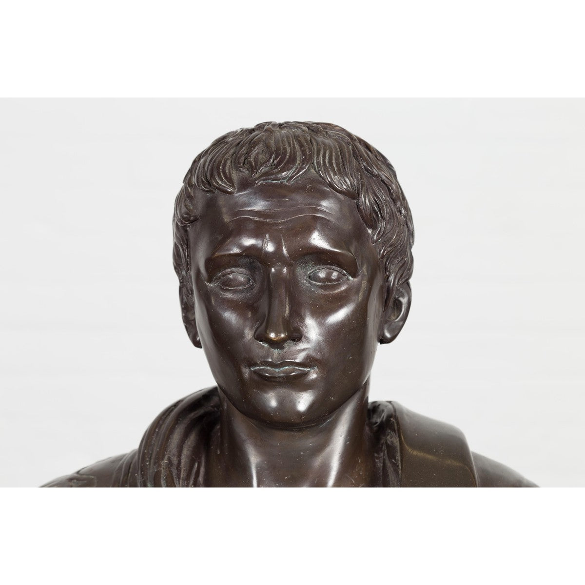 Bronze Bust of Roman Emperor Caesar Augustus-6. Asian & Chinese Furniture, Art, Antiques, Vintage Home Décor for sale at FEA Home