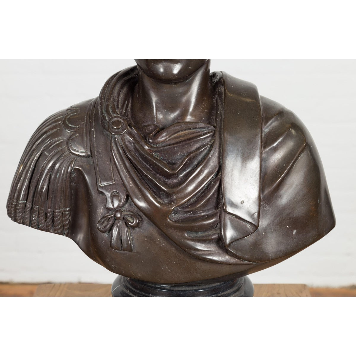 Bronze Bust of Roman Emperor Caesar Augustus-8. Asian & Chinese Furniture, Art, Antiques, Vintage Home Décor for sale at FEA Home