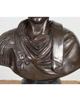 Bronze Bust of Roman Emperor Caesar Augustus-8. Asian & Chinese Furniture, Art, Antiques, Vintage Home Décor for sale at FEA Home