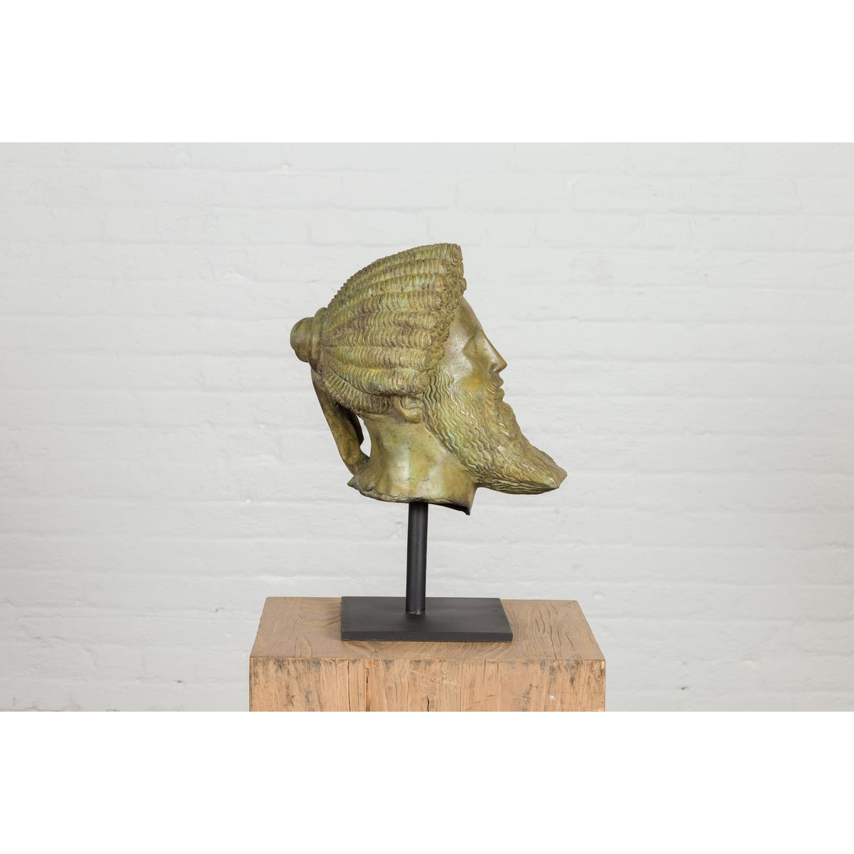 Bronze Hermes Bust Sculpture-13. Asian & Chinese Furniture, Art, Antiques, Vintage Home Décor for sale at FEA Home