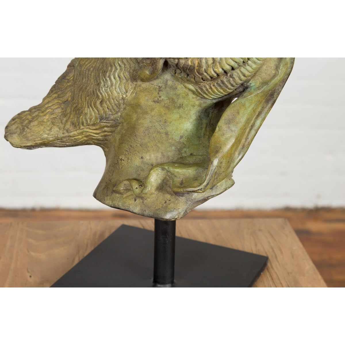 Bronze Hermes Bust Sculpture-19. Asian & Chinese Furniture, Art, Antiques, Vintage Home Décor for sale at FEA Home