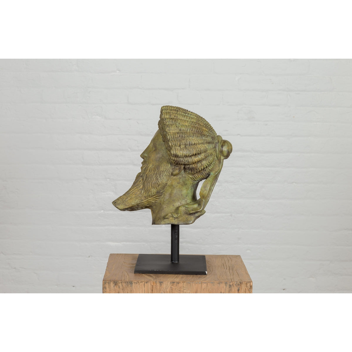 Bronze Hermes Bust Sculpture-20. Asian & Chinese Furniture, Art, Antiques, Vintage Home Décor for sale at FEA Home