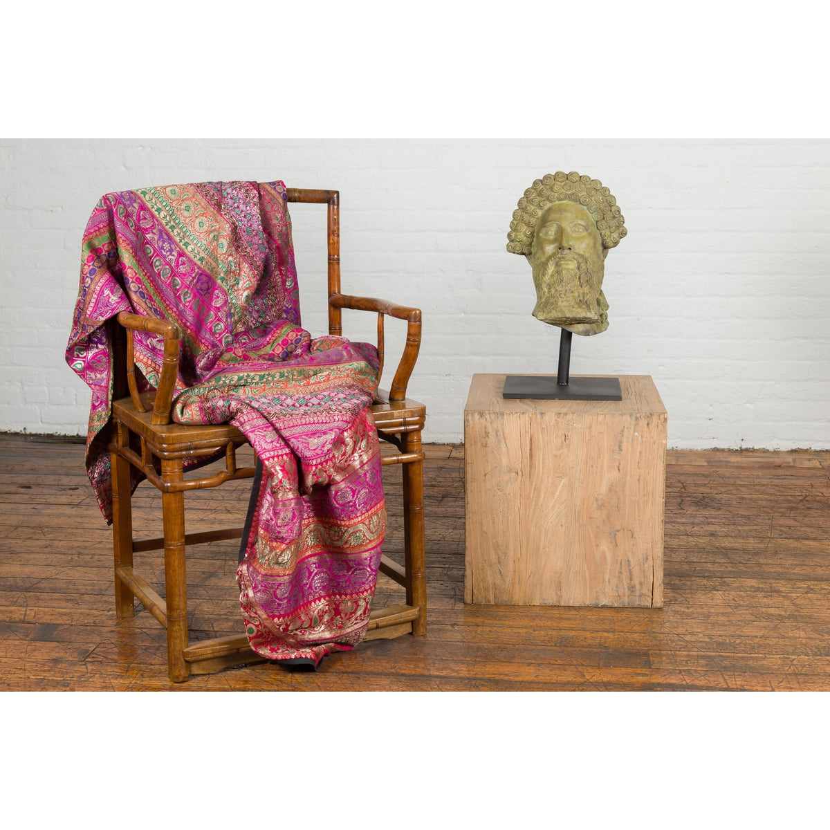 Bronze Hermes Bust Sculpture-4. Asian & Chinese Furniture, Art, Antiques, Vintage Home Décor for sale at FEA Home