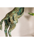 Tabletop Bronze Statue of a Rearing Horse on Custom Marble Base-9. Asian & Chinese Furniture, Art, Antiques, Vintage Home Décor for sale at FEA Home