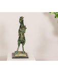 Tabletop Bronze Statue of a Rearing Horse on Custom Marble Base-10. Asian & Chinese Furniture, Art, Antiques, Vintage Home Décor for sale at FEA Home