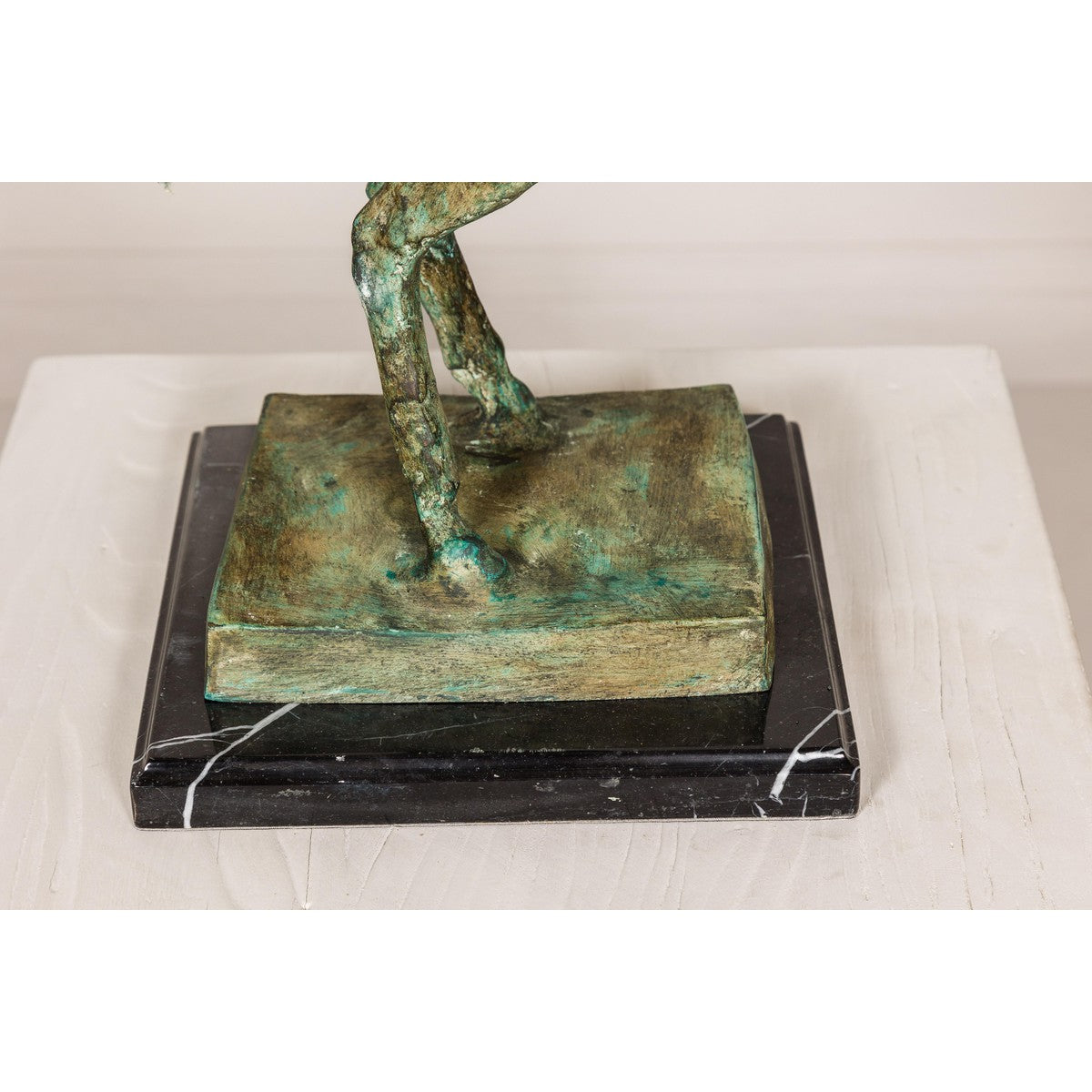 Tabletop Bronze Statue of a Rearing Horse on Custom Marble Base-13. Asian & Chinese Furniture, Art, Antiques, Vintage Home Décor for sale at FEA Home