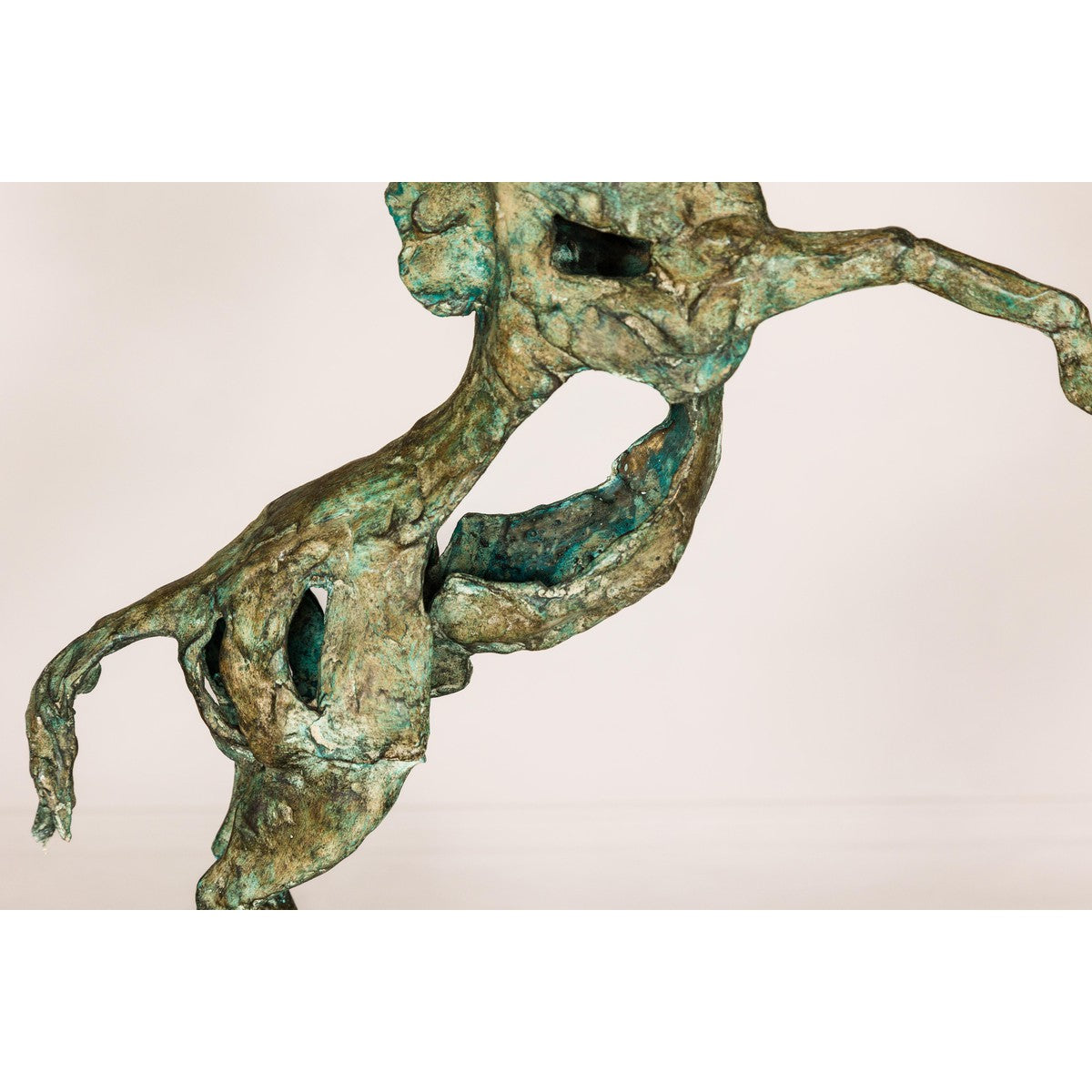 Tabletop Bronze Statue of a Rearing Horse on Custom Marble Base-4. Asian & Chinese Furniture, Art, Antiques, Vintage Home Décor for sale at FEA Home