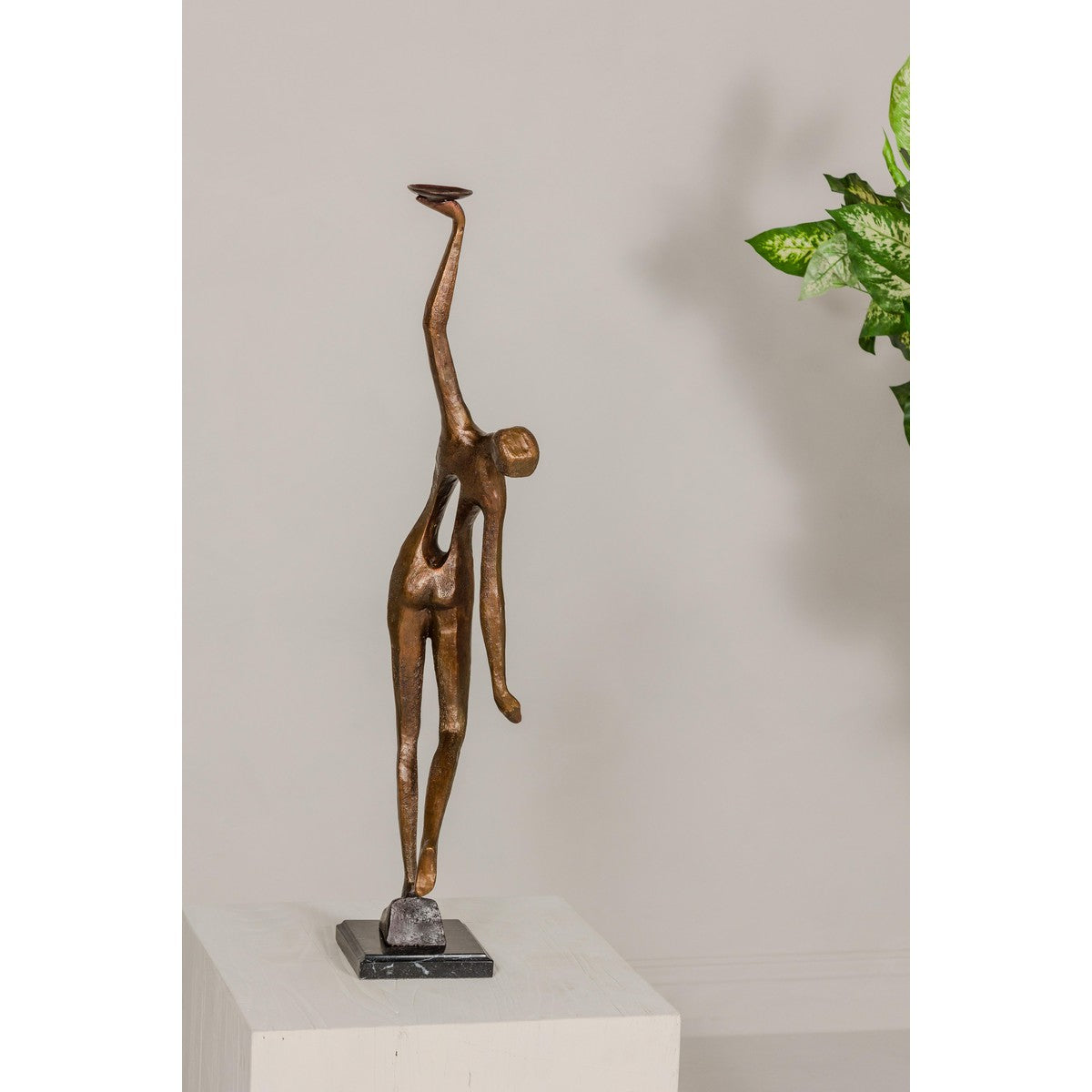 Bronze Tabletop Statuette Depicting an Abstract Inspired Woman on Marble Base-13. Asian & Chinese Furniture, Art, Antiques, Vintage Home Décor for sale at FEA Home