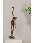 Bronze Tabletop Statuette Depicting an Abstract Inspired Woman on Marble Base-13. Asian & Chinese Furniture, Art, Antiques, Vintage Home Décor for sale at FEA Home