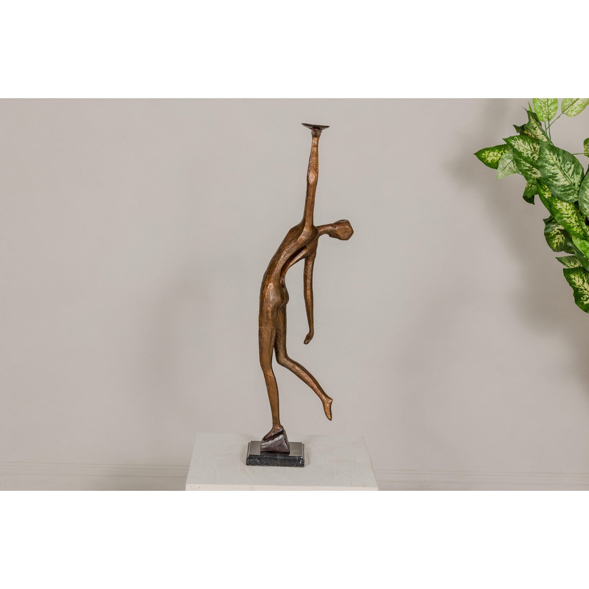 Bronze Tabletop Statuette Depicting an Abstract Inspired Woman on Marble Base-14. Asian & Chinese Furniture, Art, Antiques, Vintage Home Décor for sale at FEA Home