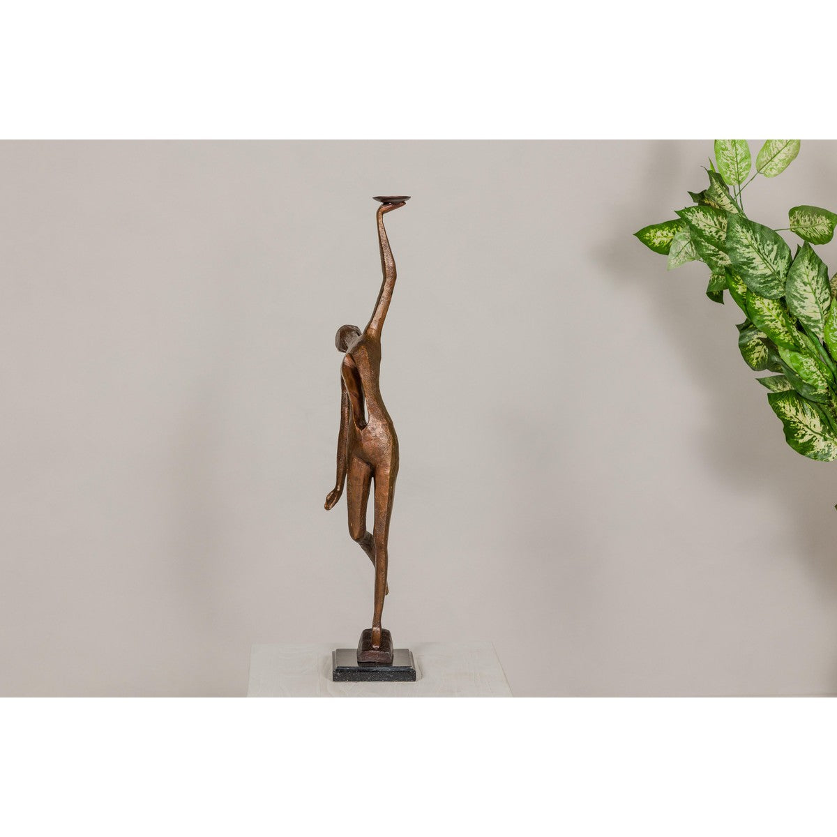 Bronze Tabletop Statuette Depicting an Abstract Inspired Woman on Marble Base-16. Asian & Chinese Furniture, Art, Antiques, Vintage Home Décor for sale at FEA Home