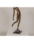 Bronze Tabletop Statuette Depicting an Abstract Inspired Woman on Marble Base-7. Asian & Chinese Furniture, Art, Antiques, Vintage Home Décor for sale at FEA Home
