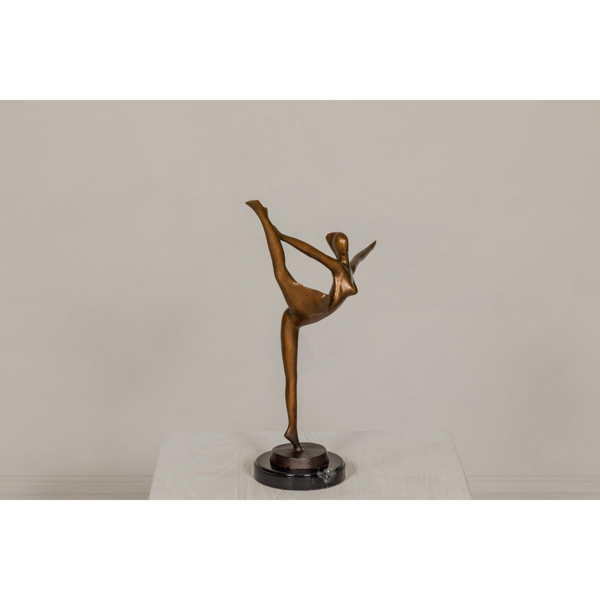 Contemporary Bronze Tabletop Abstract Ballerina Statue-10. Asian & Chinese Furniture, Art, Antiques, Vintage Home Décor for sale at FEA Home