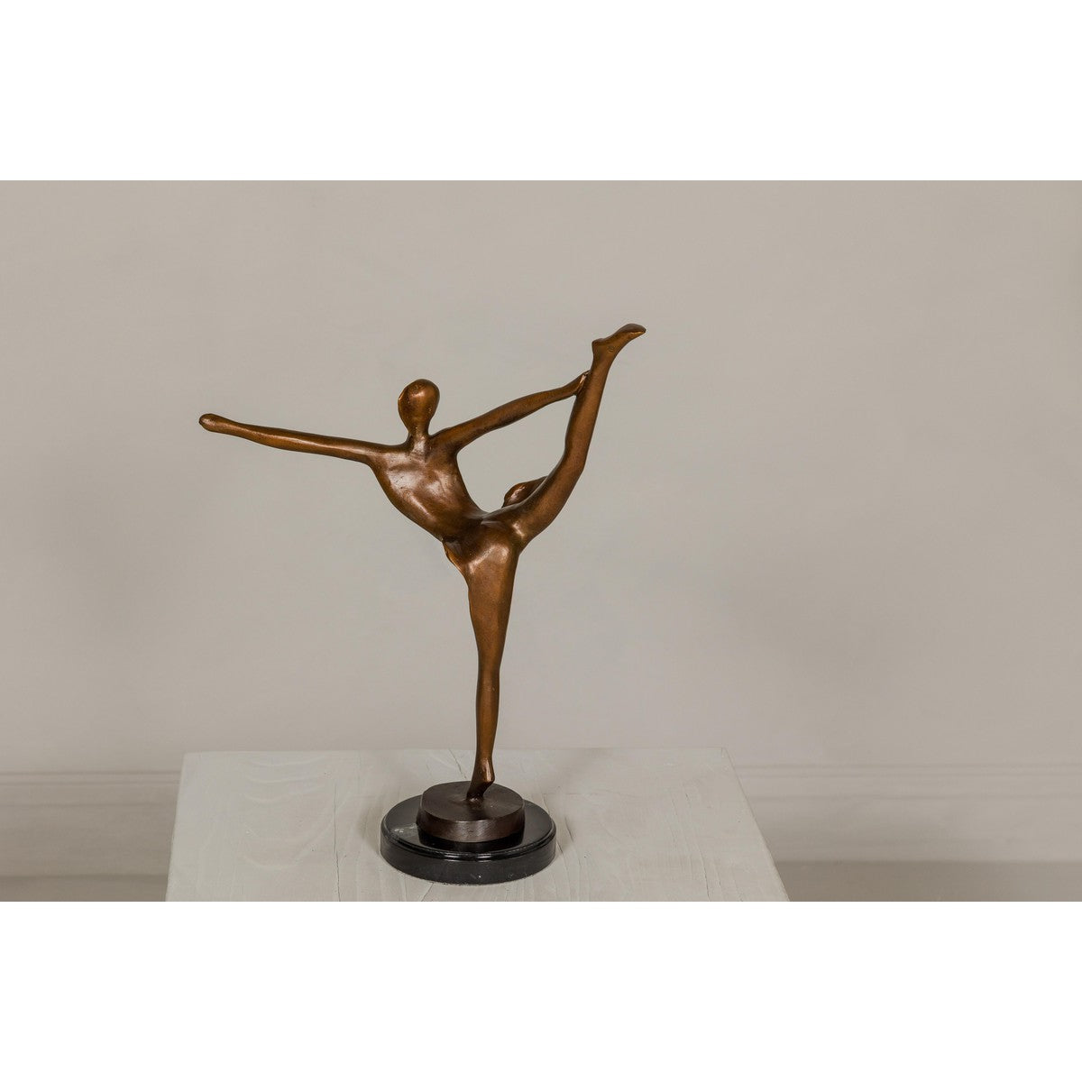 Contemporary Bronze Tabletop Abstract Ballerina Statue-11. Asian & Chinese Furniture, Art, Antiques, Vintage Home Décor for sale at FEA Home