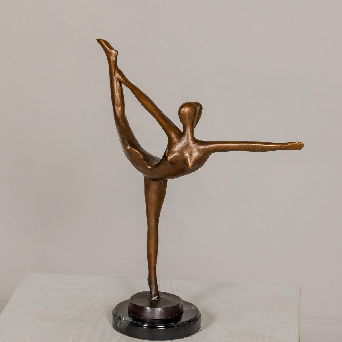Contemporary Bronze Tabletop Abstract Ballerina Statue-15. Asian & Chinese Furniture, Art, Antiques, Vintage Home Décor for sale at FEA Home