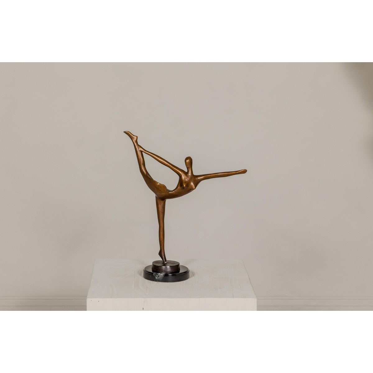 Contemporary Bronze Tabletop Abstract Ballerina Statue-3. Asian & Chinese Furniture, Art, Antiques, Vintage Home Décor for sale at FEA Home