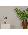 Contemporary Bronze Tabletop Abstract Ballerina Statue-4. Asian & Chinese Furniture, Art, Antiques, Vintage Home Décor for sale at FEA Home