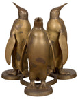 Bronze Triple Penguin Table Base with Gold Patina-11. Asian & Chinese Furniture, Art, Antiques, Vintage Home Décor for sale at FEA Home