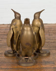 Bronze Triple Penguin Table Base with Gold Patina-1. Asian & Chinese Furniture, Art, Antiques, Vintage Home Décor for sale at FEA Home