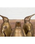 Bronze Triple Penguin Table Base with Gold Patina-2. Asian & Chinese Furniture, Art, Antiques, Vintage Home Décor for sale at FEA Home