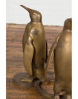 Bronze Triple Penguin Table Base with Gold Patina-3. Asian & Chinese Furniture, Art, Antiques, Vintage Home Décor for sale at FEA Home