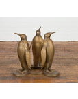 Bronze Triple Penguin Table Base with Gold Patina-5. Asian & Chinese Furniture, Art, Antiques, Vintage Home Décor for sale at FEA Home