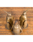 Bronze Triple Penguin Table Base with Gold Patina-7. Asian & Chinese Furniture, Art, Antiques, Vintage Home Décor for sale at FEA Home