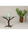 Bronze Tree Table in Brown Patina-4. Asian & Chinese Furniture, Art, Antiques, Vintage Home Décor for sale at FEA Home