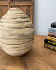 Round Beige & Charcoal Sandstone Dunes Ceramic Vase, SKU , image 5