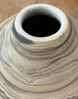 Round Beige & Charcoal Sandstone Dunes Ceramic Vase, SKU , image 8