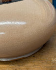 Round Blush Ceramic Vase with Brown Neck and Crackle Glaze, SKU , image 8