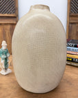 Round Brown & White Small Checkered Patterned Ceramic Vase, SKU , image 3