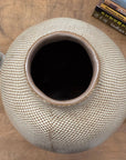 Round Brown & White Small Checkered Patterned Ceramic Vase, SKU , image 9