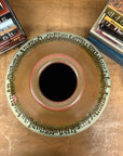 Round Celadon Green & Brown Ceramic Drip Design Vase - FEA Home