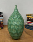 Round Green Snakeskin Design Vase with Small Narrow Neck, SKU , image 3