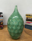 Round Green Snakeskin Design Vase with Small Narrow Neck, SKU , image 4