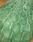 Round Green Snakeskin Design Vase with Small Narrow Neck, SKU , image 7