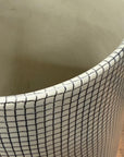 Rounded Black & White Small Checkered Patterned Ceramic Vase, SKU , image 11
