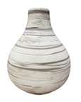 Rounded Brown & Stone Cream Swirled Ceramic Lamp Base, SKU , image 1