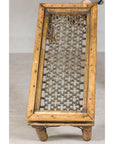 Rustic Coffee Table with Antique Ironwork and Custom Glass - Vintage-15. Asian & Chinese Furniture, Art, Antiques, Vintage Home Décor for sale at FEA Home