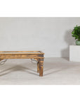 Rustic Coffee Table with Antique Ironwork and Custom Glass - Vintage-2. Asian & Chinese Furniture, Art, Antiques, Vintage Home Décor for sale at FEA Home