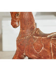 Rustic Vintage Carved Wooden Horse with Saddle on Stand, circa 1950-16. Asian & Chinese Furniture, Art, Antiques, Vintage Home Décor for sale at FEA Home