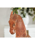 Rustic Vintage Carved Wooden Horse with Saddle on Stand, circa 1950-17. Asian & Chinese Furniture, Art, Antiques, Vintage Home Décor for sale at FEA Home