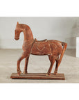 Rustic Vintage Carved Wooden Horse with Saddle on Stand, circa 1950-2. Asian & Chinese Furniture, Art, Antiques, Vintage Home Décor for sale at FEA Home