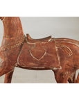 Rustic Vintage Carved Wooden Horse with Saddle on Stand, circa 1950-5. Asian & Chinese Furniture, Art, Antiques, Vintage Home Décor for sale at FEA Home