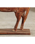 Rustic Vintage Carved Wooden Horse with Saddle on Stand, circa 1950-7. Asian & Chinese Furniture, Art, Antiques, Vintage Home Décor for sale at FEA Home