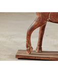 Rustic Vintage Carved Wooden Horse with Saddle on Stand, circa 1950-8. Asian & Chinese Furniture, Art, Antiques, Vintage Home Décor for sale at FEA Home