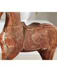 Rustic Vintage Carved Wooden Horse with Saddle on Stand, circa 1950-9. Asian & Chinese Furniture, Art, Antiques, Vintage Home Décor for sale at FEA Home